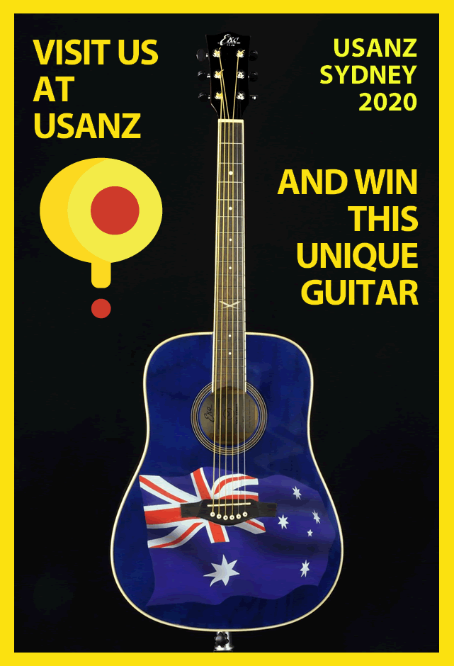 Unique guitar for USANZ 2020 in Sydney